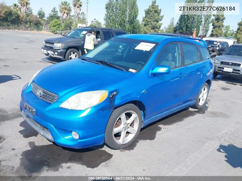 2007 Toyota Matrix Xr VIN: 2T1KR32E77C626184 Lot: 39720964