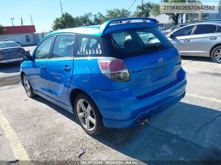 2007 Toyota Matrix Xr VIN: 2T1KR32E57C642562 Lot: 39724280