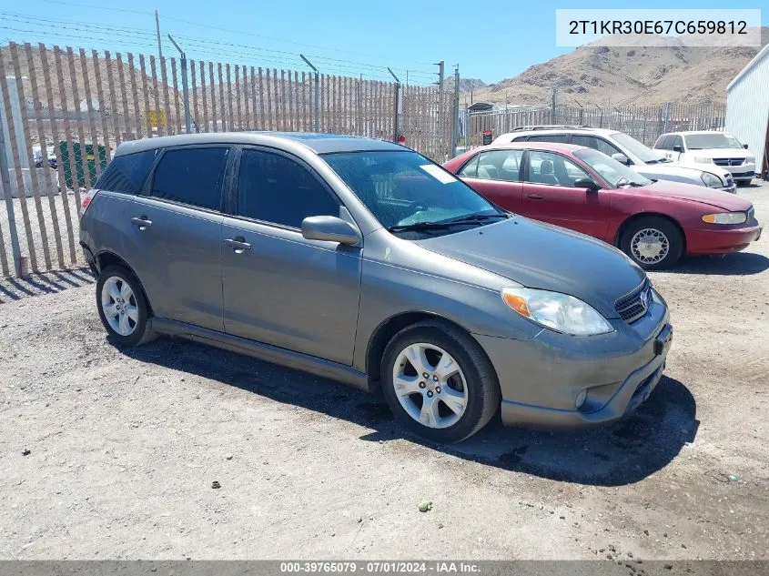 2007 Toyota Matrix Xr VIN: 2T1KR30E67C659812 Lot: 39765079