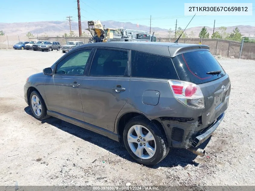 2007 Toyota Matrix Xr VIN: 2T1KR30E67C659812 Lot: 39765079