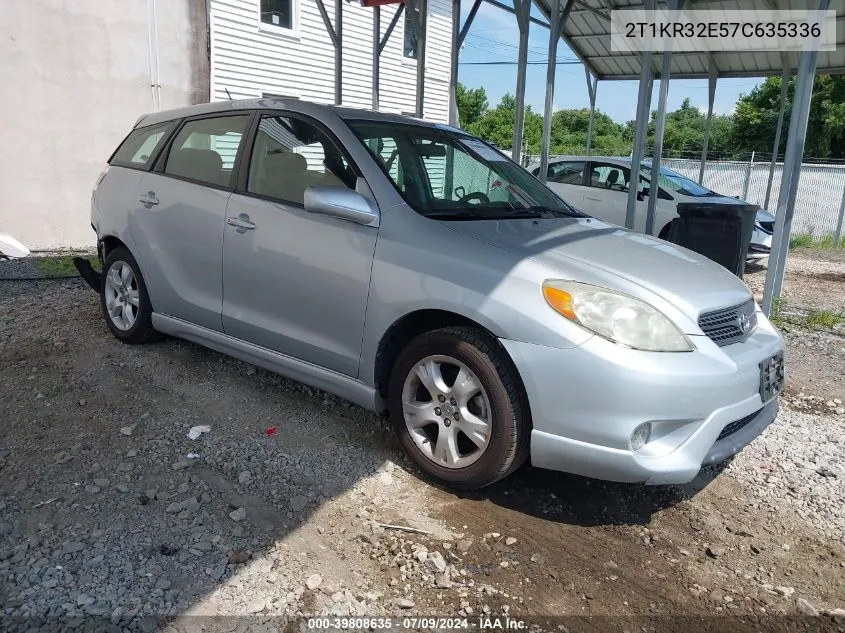 2007 Toyota Matrix Xr VIN: 2T1KR32E57C635336 Lot: 39808635