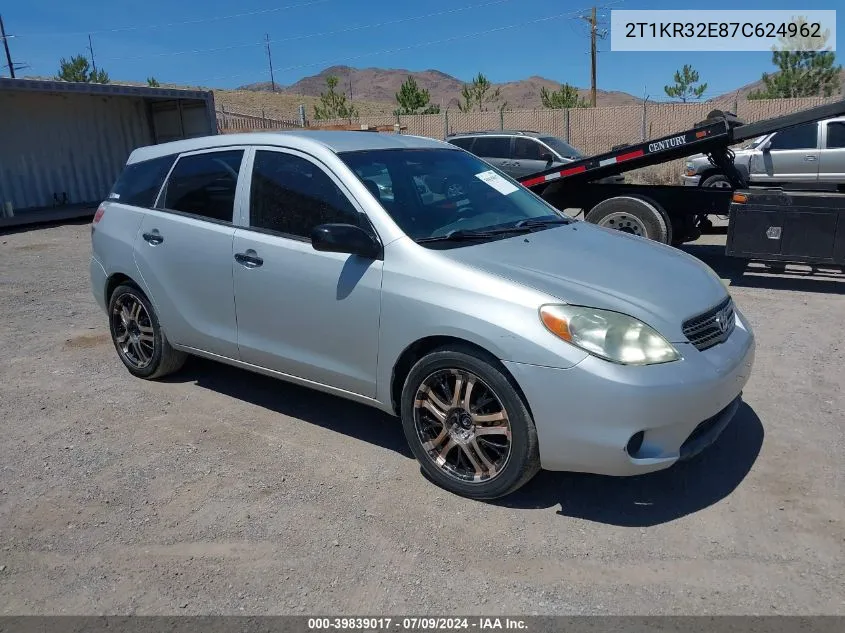 2007 Toyota Matrix VIN: 2T1KR32E87C624962 Lot: 39839017