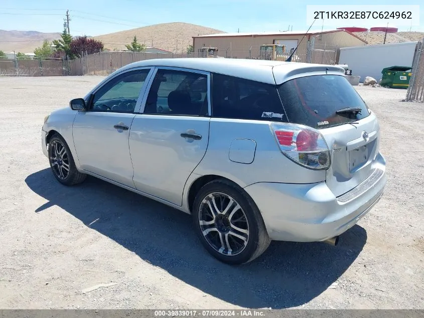 2007 Toyota Matrix VIN: 2T1KR32E87C624962 Lot: 39839017