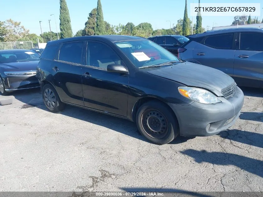 2007 Toyota Matrix VIN: 2T1KR32E67C657829 Lot: 39890036