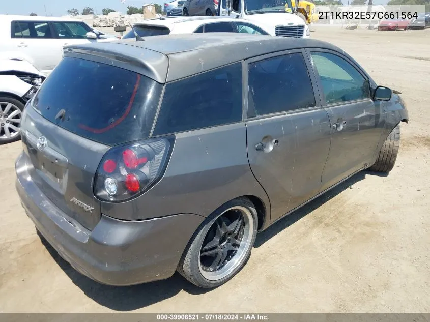 2007 Toyota Matrix Xr VIN: 2T1KR32E57C661564 Lot: 39906521