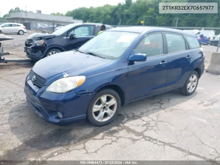 2007 Toyota Matrix Xr VIN: 2T1KR32EX7C657977 Lot: 39964473