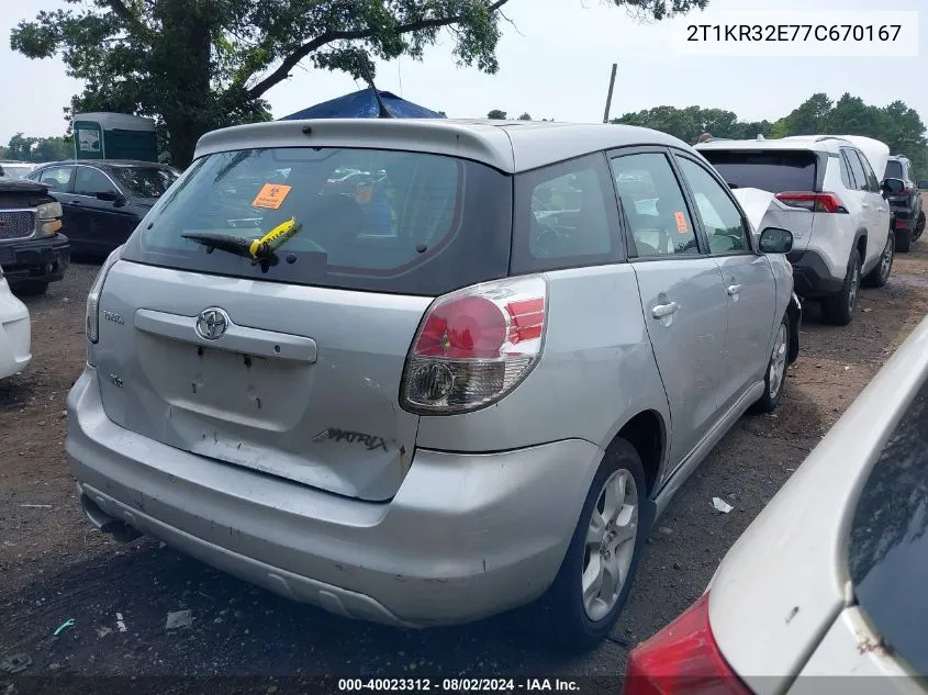 2T1KR32E77C670167 2007 Toyota Matrix Xr