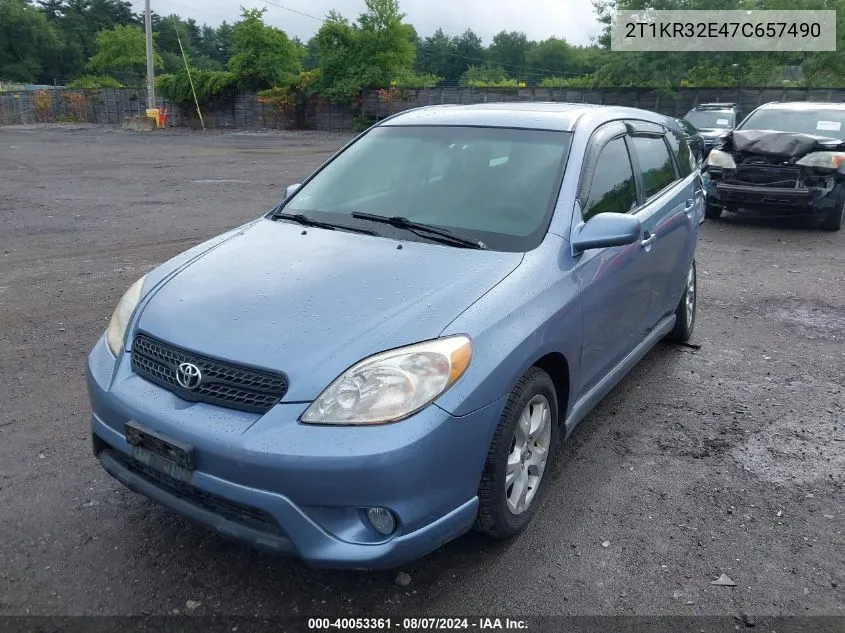 2007 Toyota Matrix Xr VIN: 2T1KR32E47C657490 Lot: 40053361