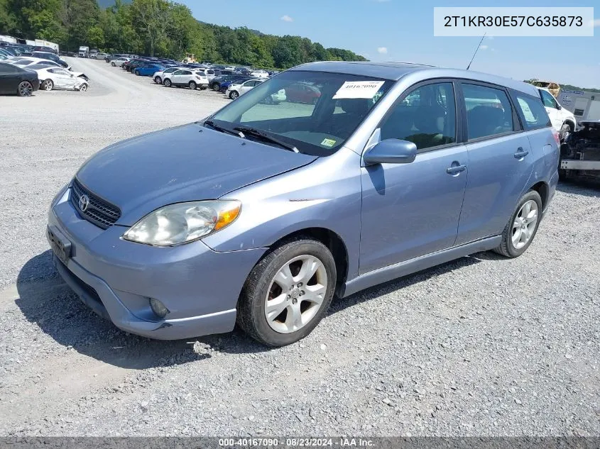 2007 Toyota Matrix Xr VIN: 2T1KR30E57C635873 Lot: 40167090