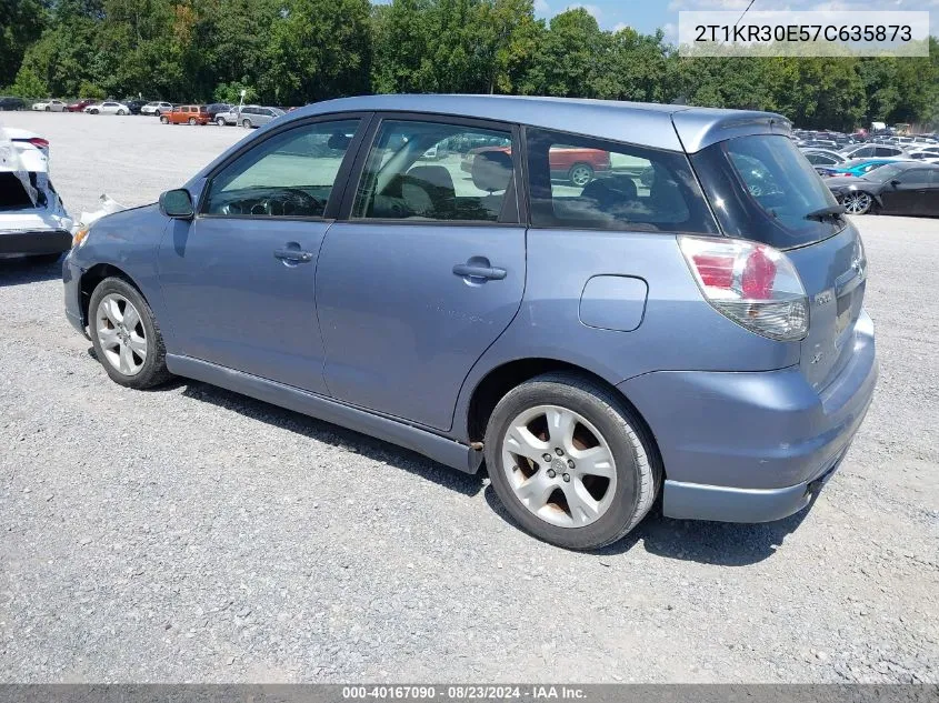 2007 Toyota Matrix Xr VIN: 2T1KR30E57C635873 Lot: 40167090