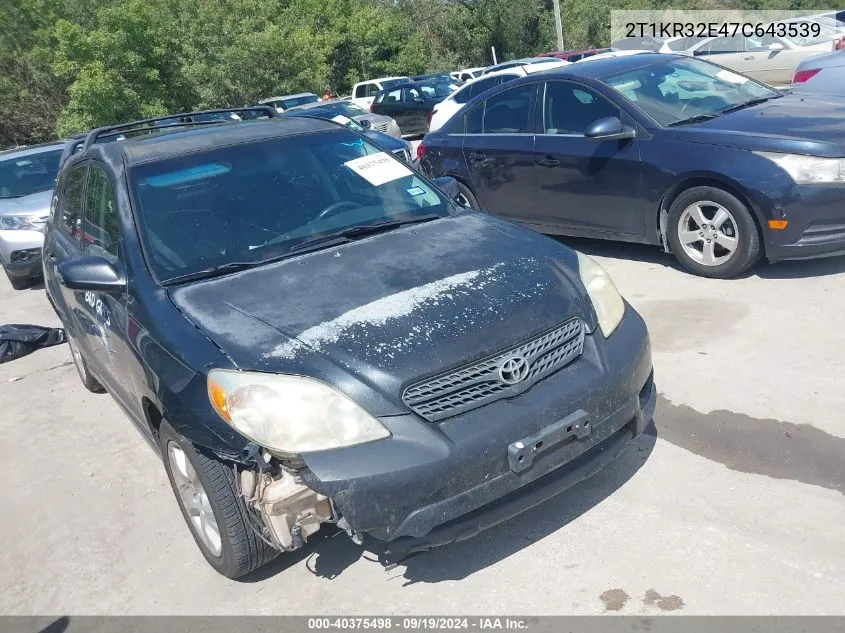 2T1KR32E47C643539 2007 Toyota Matrix Xr