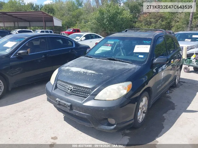 2T1KR32E47C643539 2007 Toyota Matrix Xr