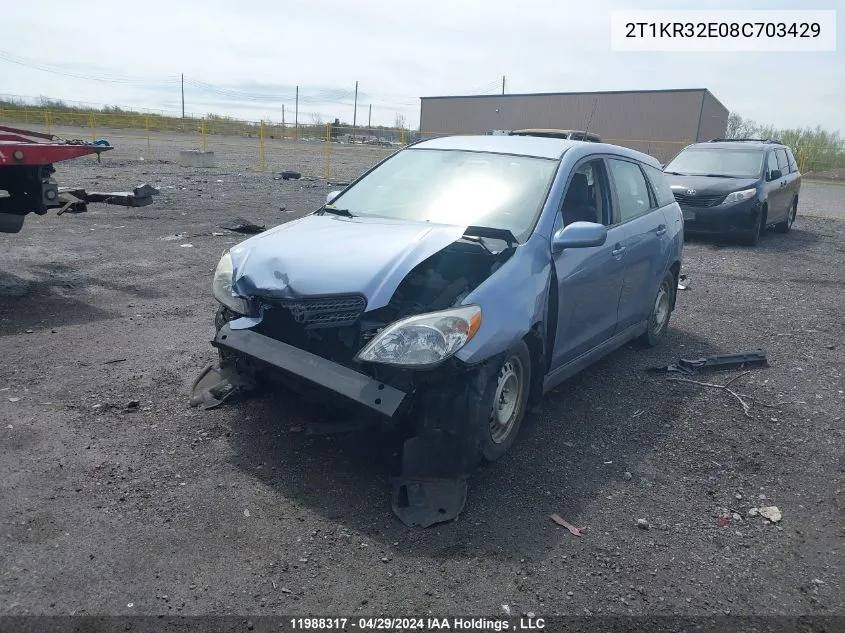 2T1KR32E08C703429 2008 Toyota Matrix Xr