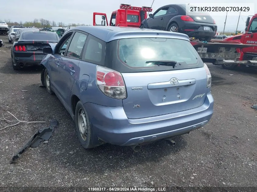 2T1KR32E08C703429 2008 Toyota Matrix Xr