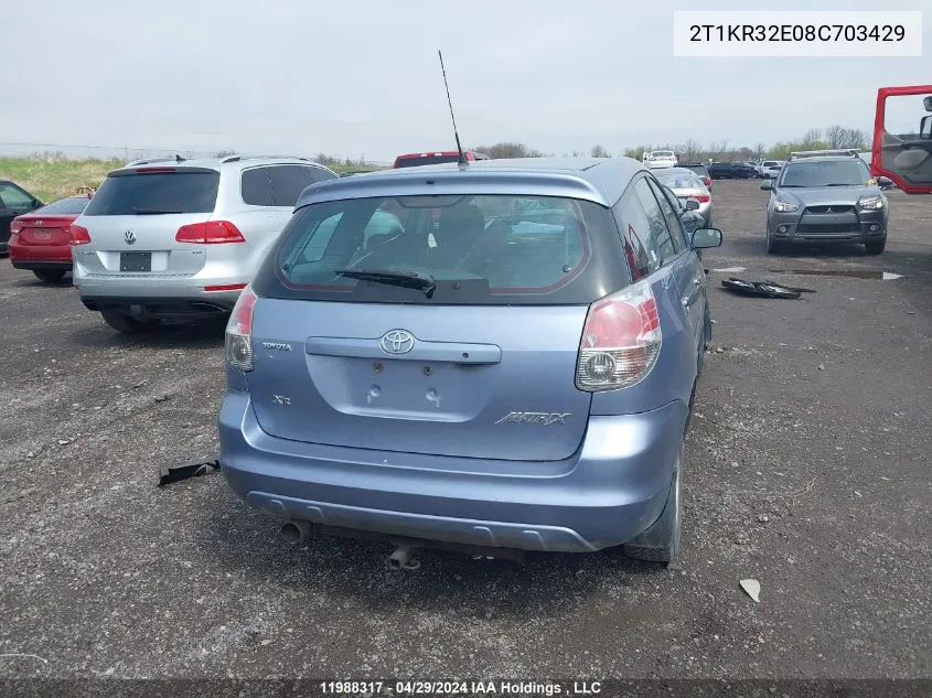 2T1KR32E08C703429 2008 Toyota Matrix Xr