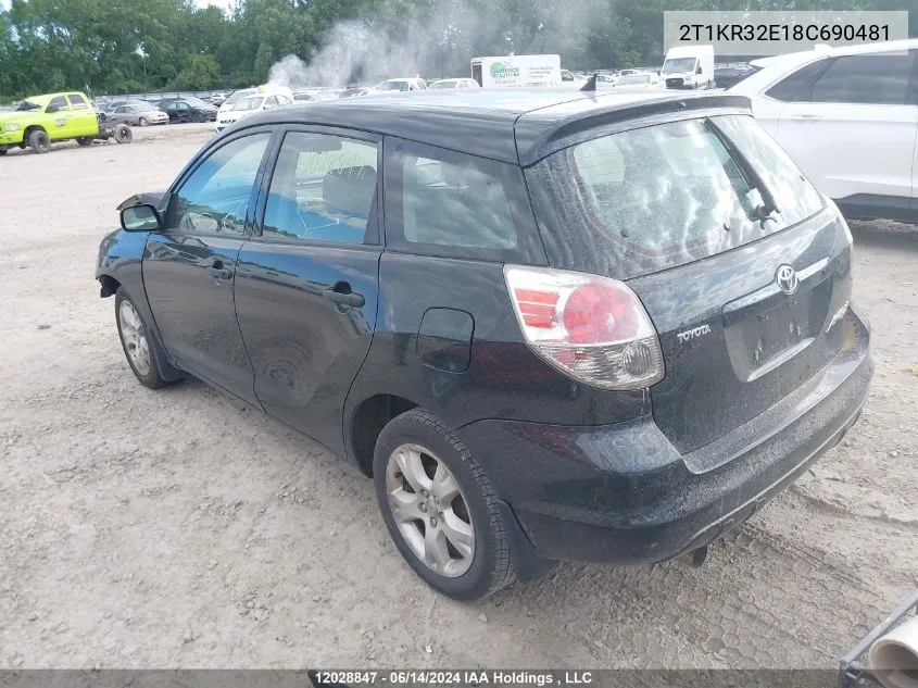 2T1KR32E18C690481 2008 Toyota Matrix Wagon