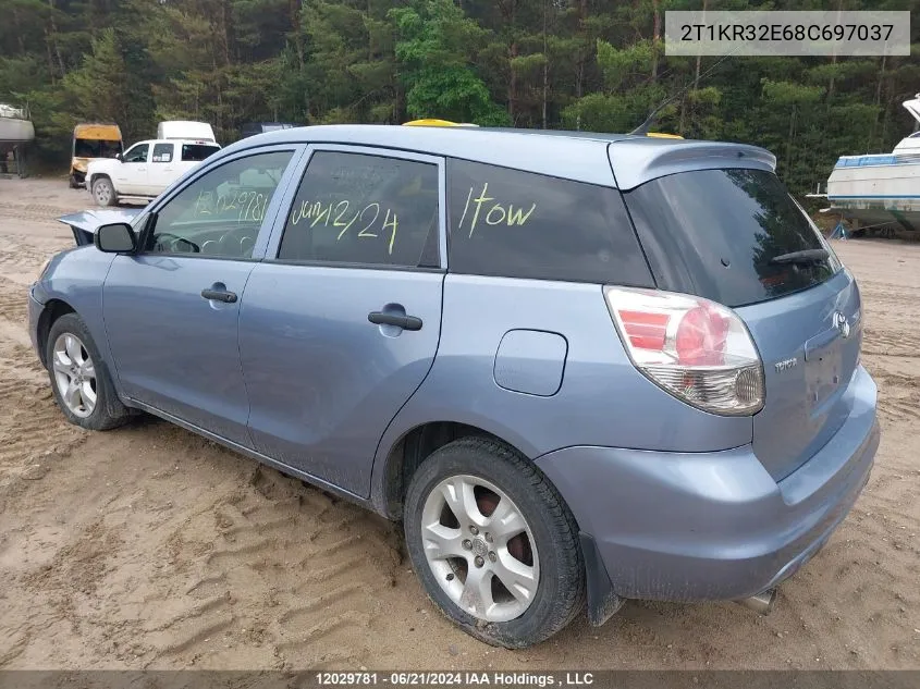 2008 Toyota Matrix Xr VIN: 2T1KR32E68C697037 Lot: 12029781