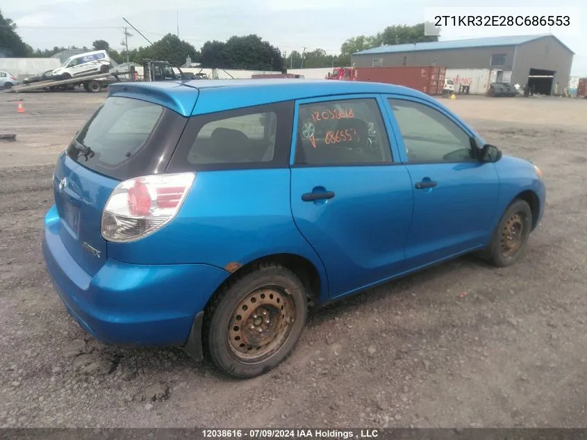 2008 Toyota Matrix VIN: 2T1KR32E28C686553 Lot: 12038616