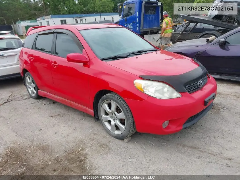 2008 Toyota Matrix Xr VIN: 2T1KR32E78C702164 Lot: 12053654