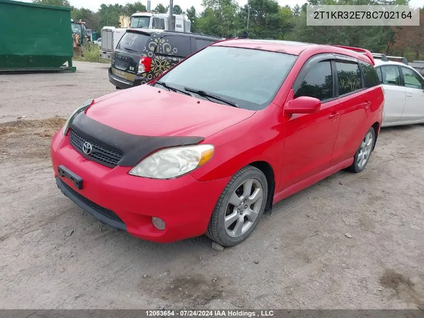 2008 Toyota Matrix Xr VIN: 2T1KR32E78C702164 Lot: 12053654