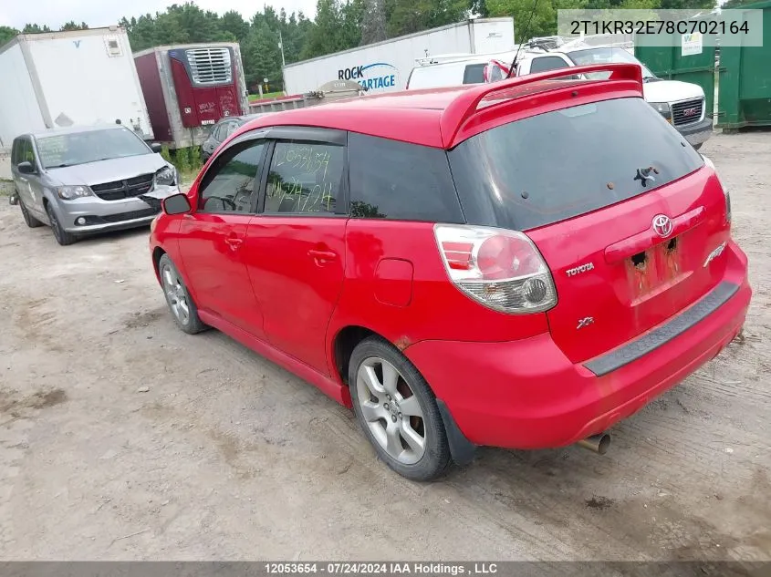 2008 Toyota Matrix Xr VIN: 2T1KR32E78C702164 Lot: 12053654