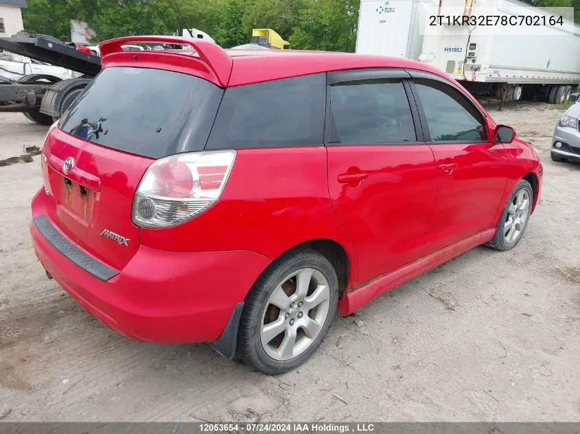 2008 Toyota Matrix Xr VIN: 2T1KR32E78C702164 Lot: 12053654