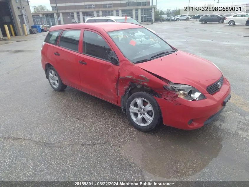 2008 Toyota Matrix VIN: 2T1KR32E98C689031 Lot: 20159891