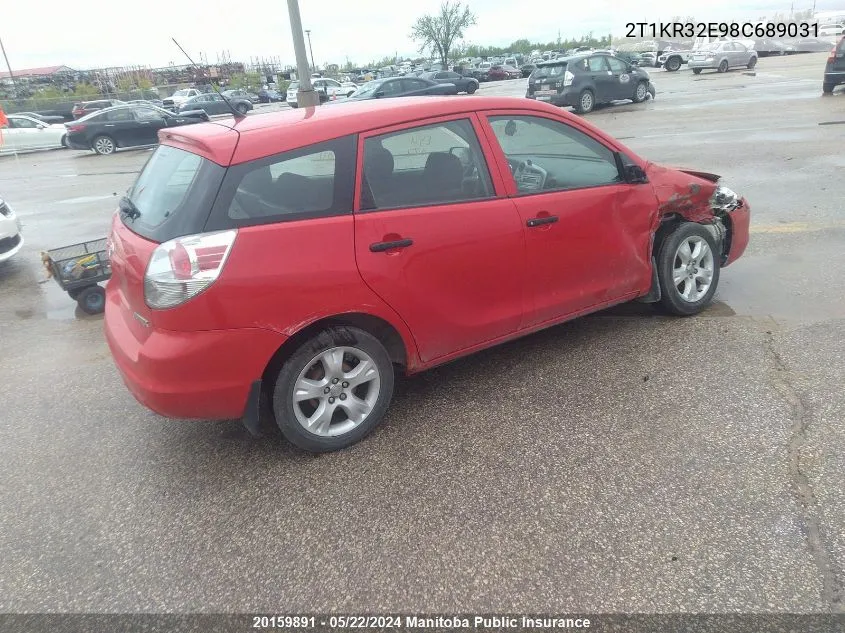 2008 Toyota Matrix VIN: 2T1KR32E98C689031 Lot: 20159891