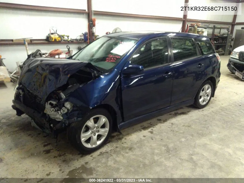 2T1KR32E68C715150 2008 Toyota Matrix Xr