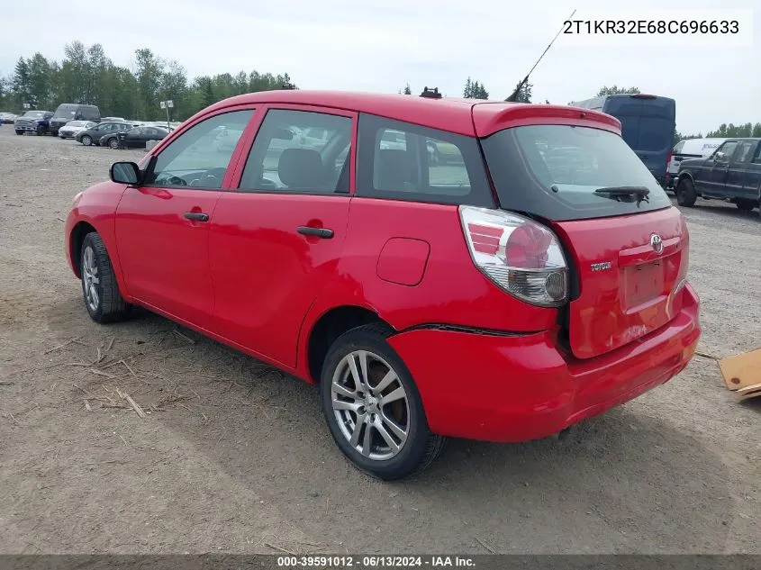 2008 Toyota Matrix VIN: 2T1KR32E68C696633 Lot: 39591012