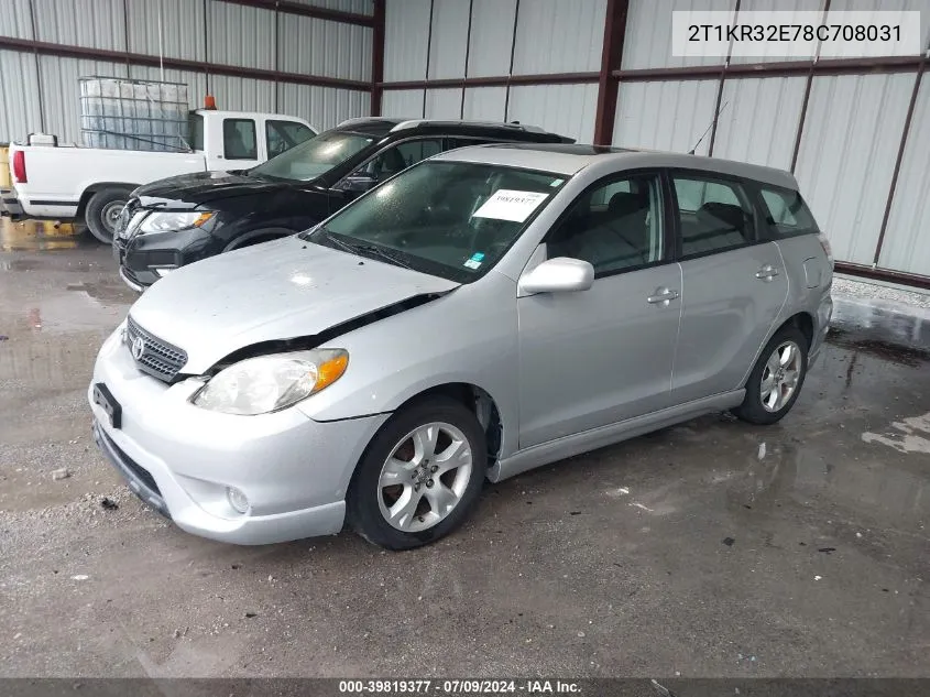 2T1KR32E78C708031 2008 Toyota Matrix Xr