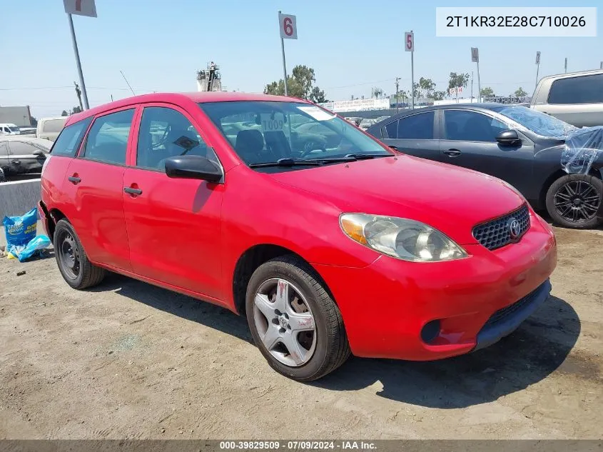 2T1KR32E28C710026 2008 Toyota Matrix