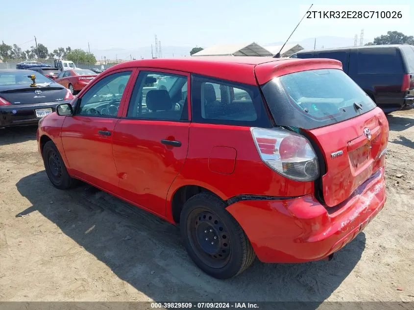 2T1KR32E28C710026 2008 Toyota Matrix