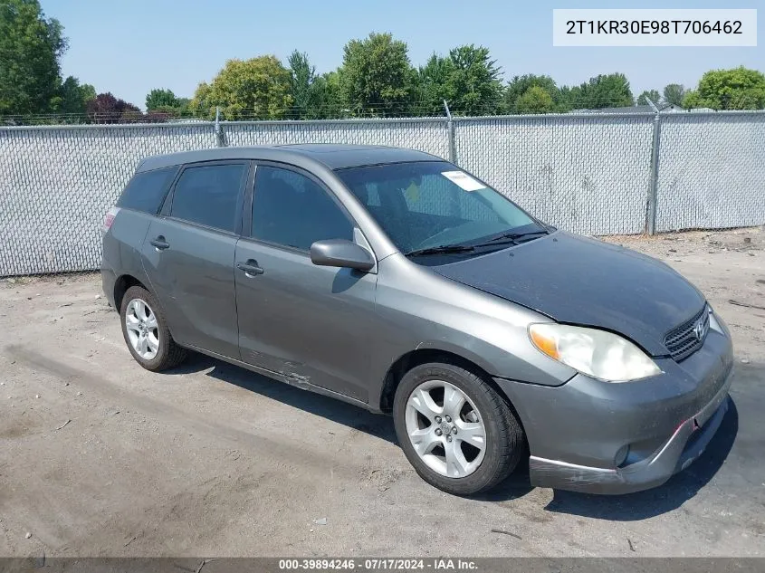 2008 Toyota Matrix Xr VIN: 2T1KR30E98T706462 Lot: 39894246