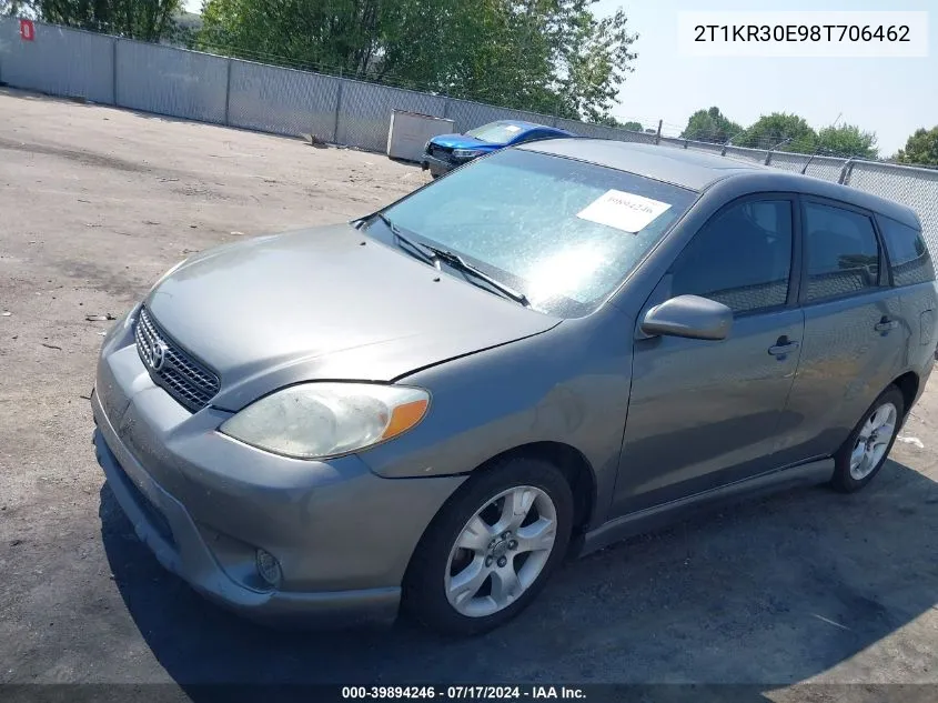 2008 Toyota Matrix Xr VIN: 2T1KR30E98T706462 Lot: 39894246