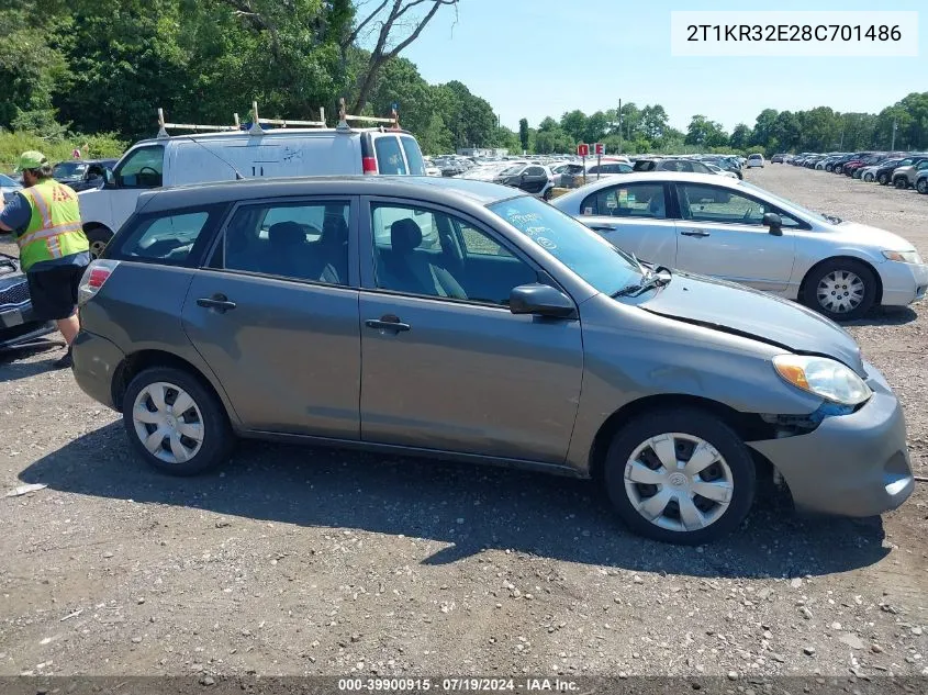 2008 Toyota Matrix VIN: 2T1KR32E28C701486 Lot: 39900915