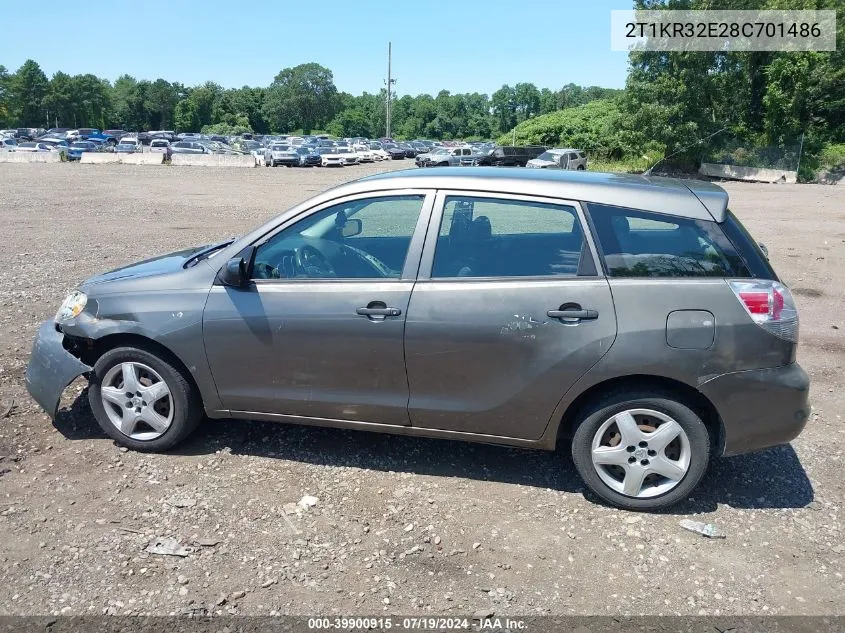 2008 Toyota Matrix VIN: 2T1KR32E28C701486 Lot: 39900915