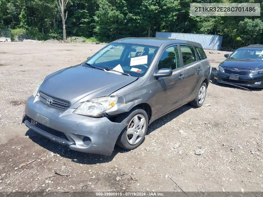 2008 Toyota Matrix VIN: 2T1KR32E28C701486 Lot: 39900915