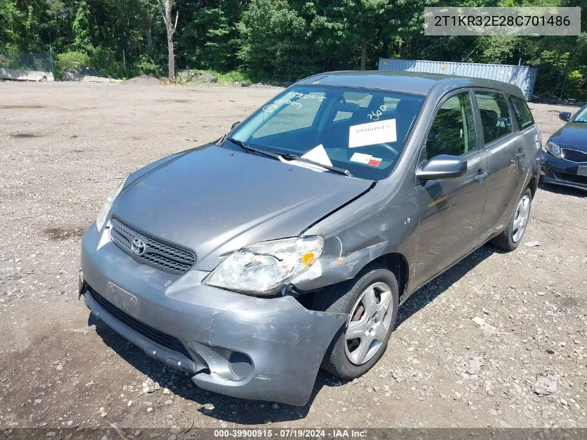 2008 Toyota Matrix VIN: 2T1KR32E28C701486 Lot: 39900915