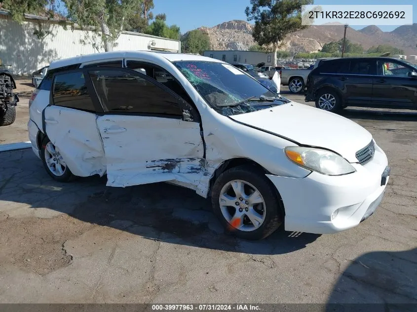 2008 Toyota Matrix Xr VIN: 2T1KR32E28C692692 Lot: 39977963