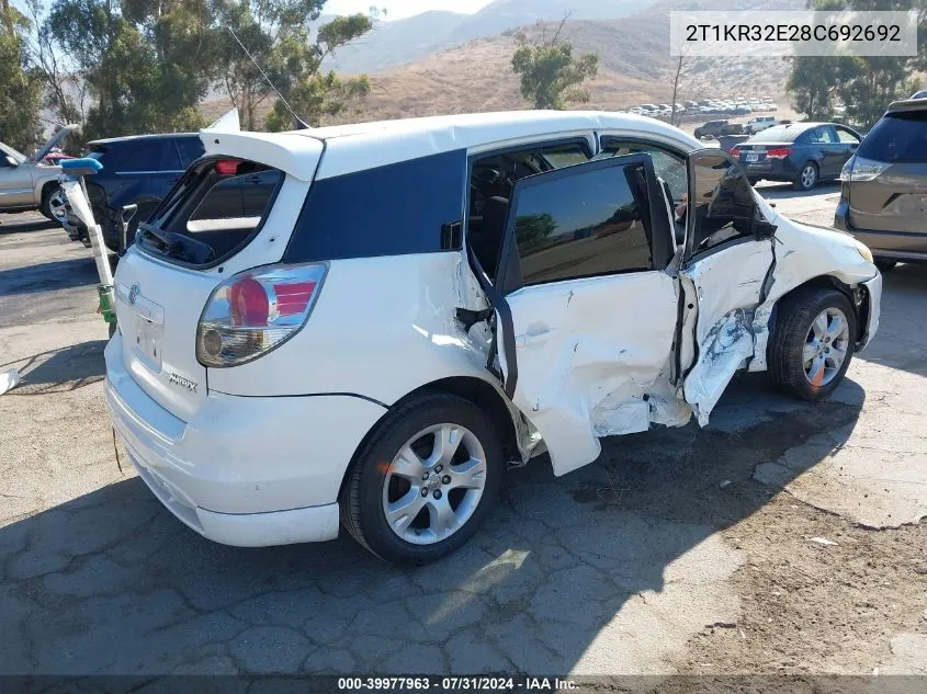 2008 Toyota Matrix Xr VIN: 2T1KR32E28C692692 Lot: 39977963