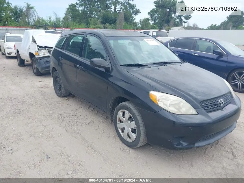 2008 Toyota Matrix VIN: 2T1KR32E78C710362 Lot: 40134701