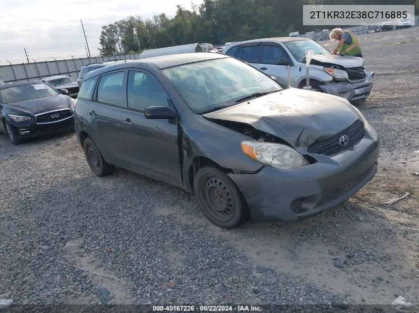 2008 Toyota Matrix VIN: 2T1KR32E38C716885 Lot: 40167226