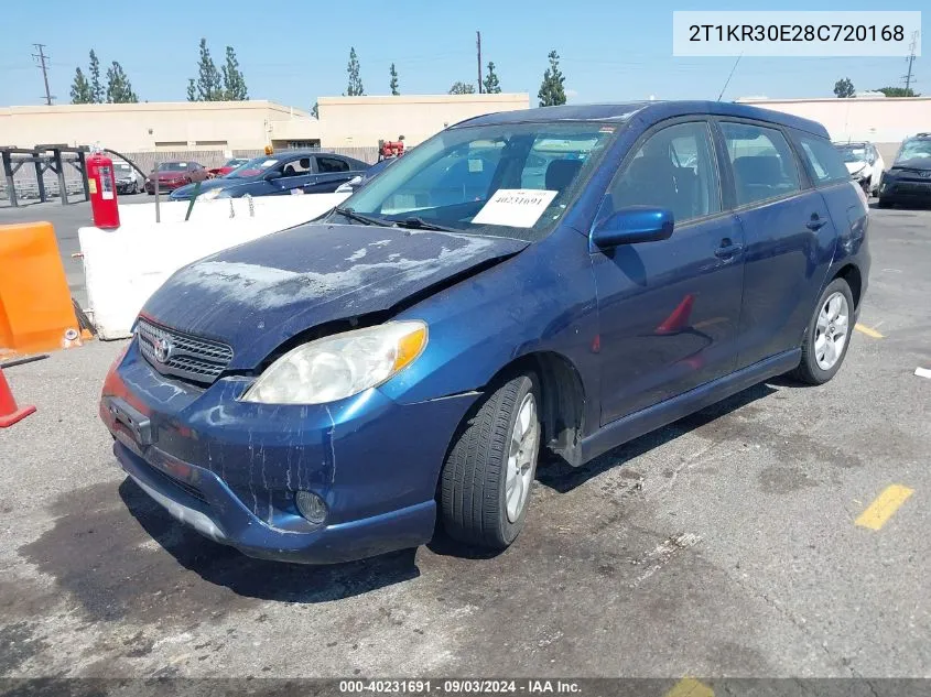 2008 Toyota Matrix Xr VIN: 2T1KR30E28C720168 Lot: 40231691