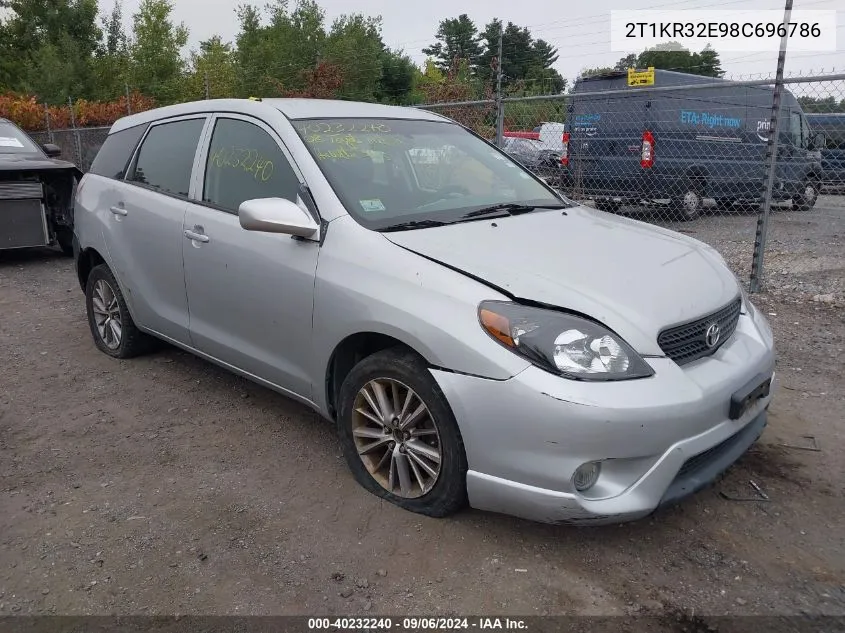 2008 Toyota Matrix Xr VIN: 2T1KR32E98C696786 Lot: 40232240