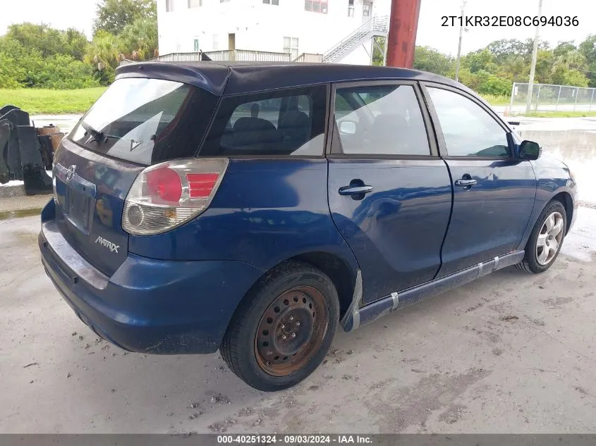 2T1KR32E08C694036 2008 Toyota Matrix Xr