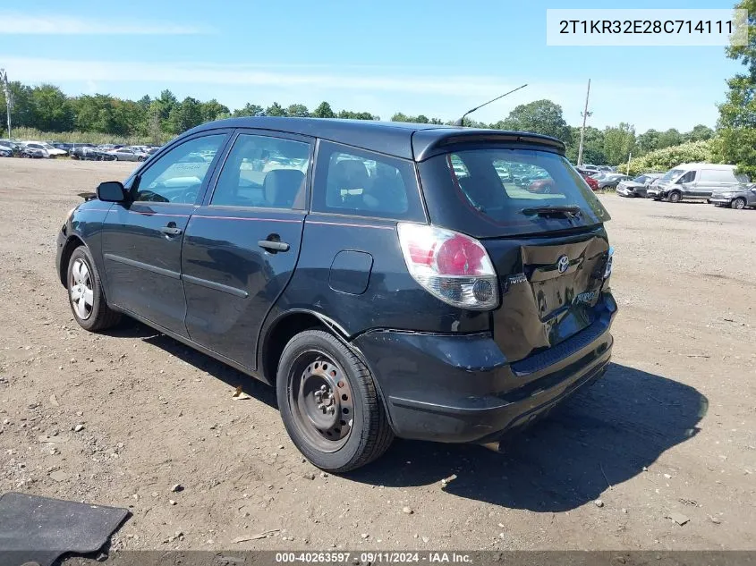 2008 Toyota Matrix VIN: 2T1KR32E28C714111 Lot: 40263597