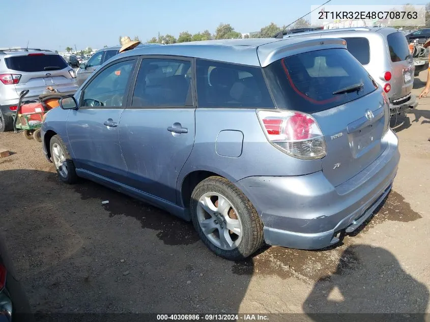 2008 Toyota Matrix Xr VIN: 2T1KR32E48C708763 Lot: 40306986