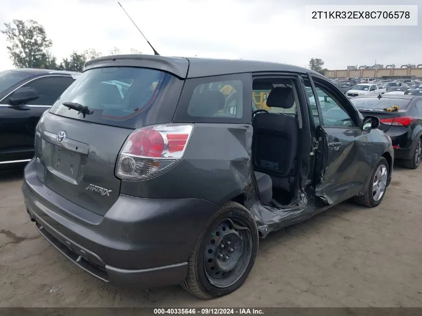 2T1KR32EX8C706578 2008 Toyota Matrix Xr