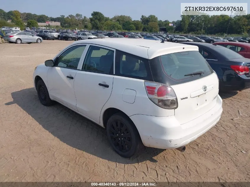 2T1KR32EX8C697610 2008 Toyota Matrix Xr